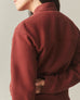 Women's Fleece Bomber Jacket - Russet Brown